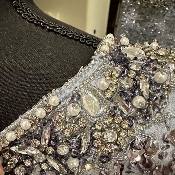 Mac Duggal 10739 - Sleeveless Linear Sequin Cocktail Dress - Picture 7 of 15